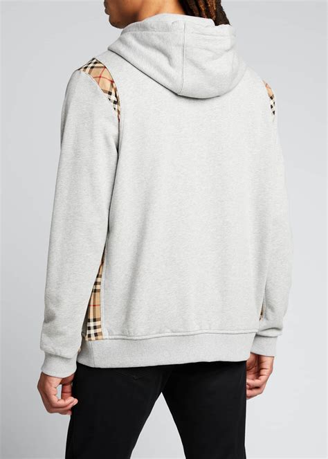 zip up burberry hoodie mens|burberry white half zip pullover.